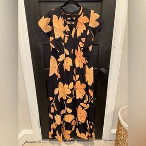 Maeve Anthropologie Floral Flounce Maxi Dress